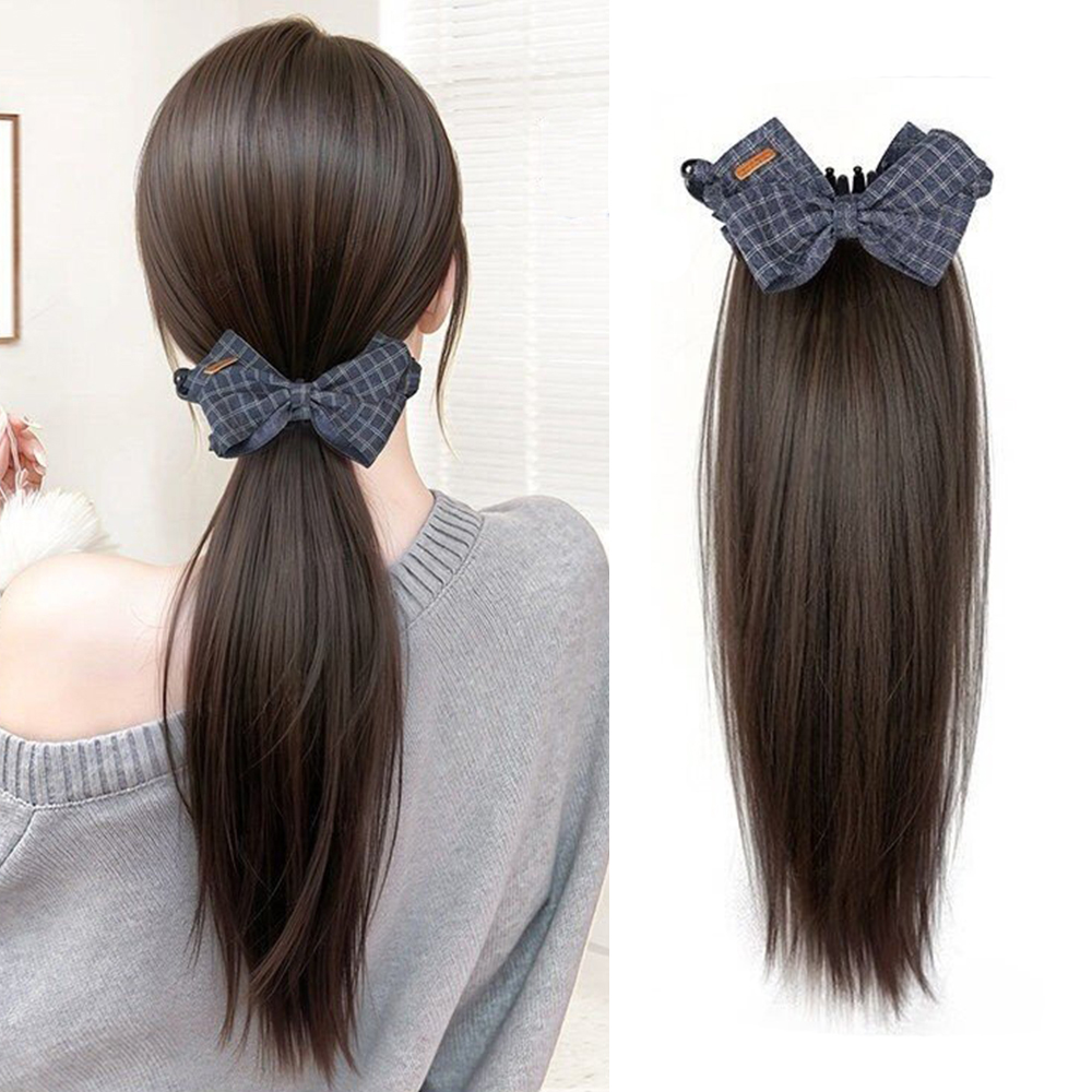 Event Suppliers - 16 Inch Bow Decor Ponytail Synthetic