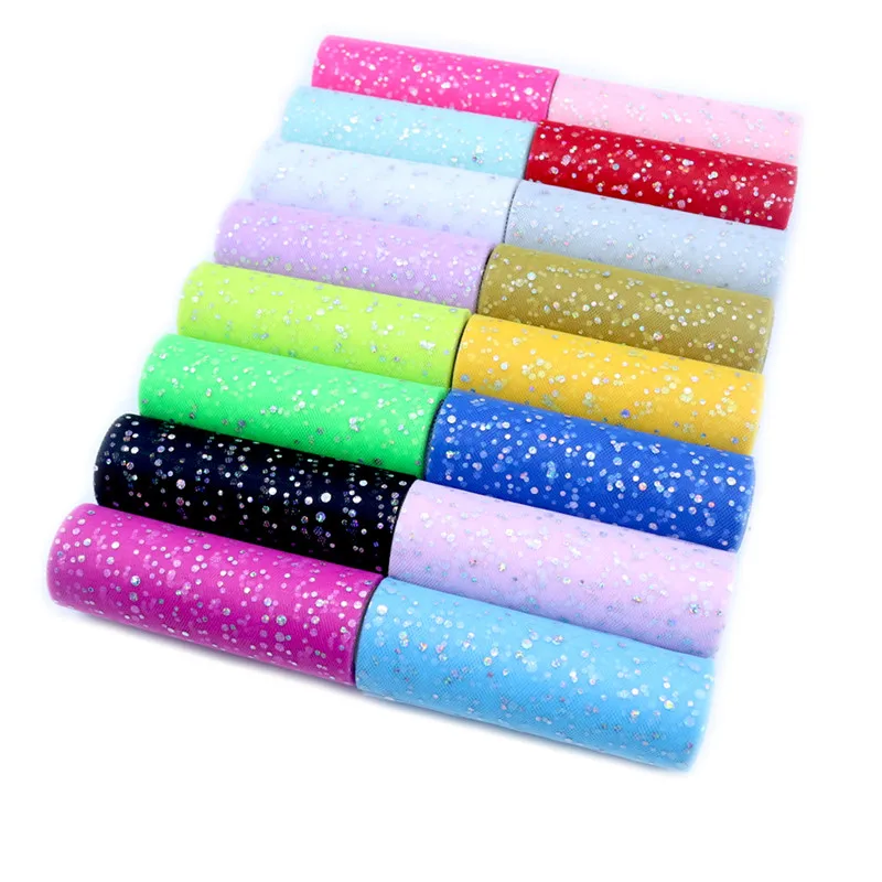 Glitter Tablecloth - Glitter Sequin Tulle Roll 15cm*9.1m Tulle