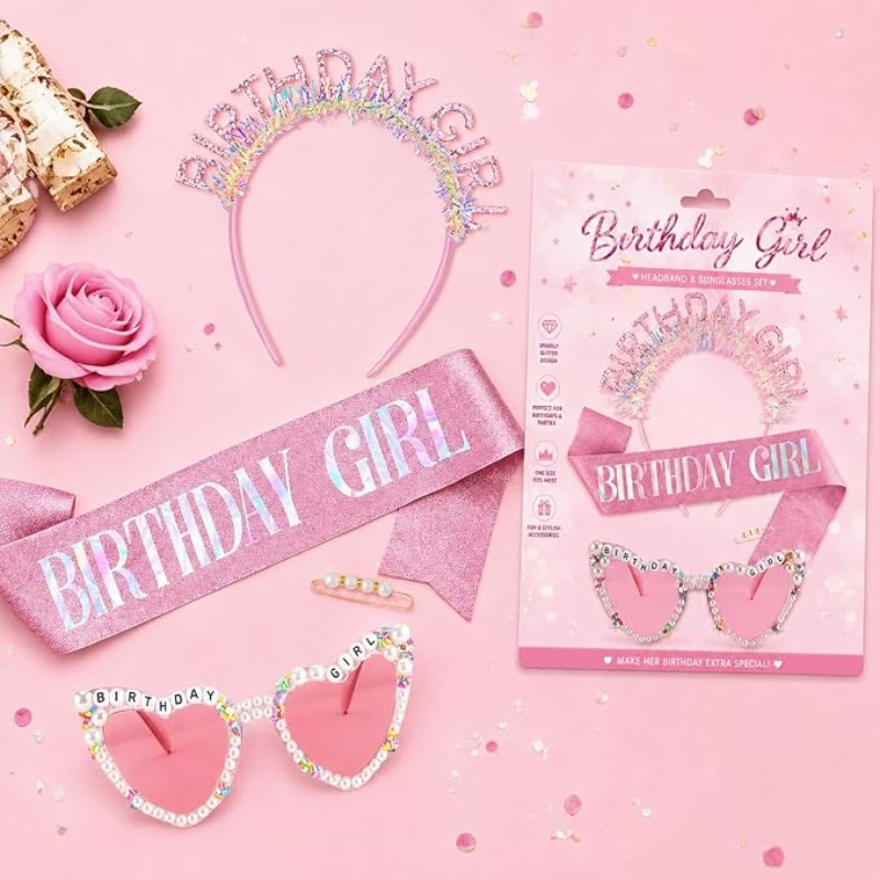 3pcs/set Birthday Girl Sash Gl - Birthday Sash Glitter 评论和价格