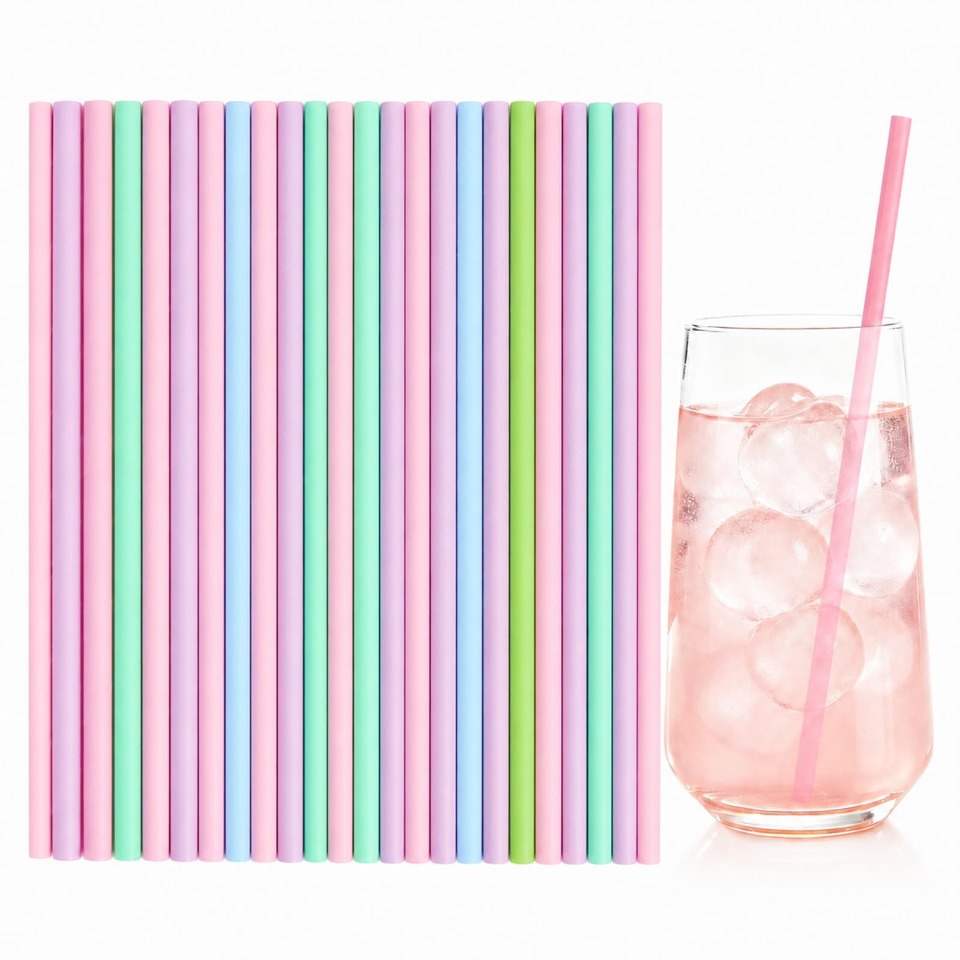 25/50/100PCS Disposable Paper  - Paper Straw Color 评论和价格