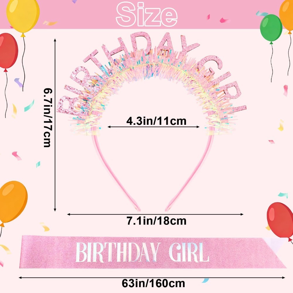 Birthday Girl Sash Glitter Hea - Birthday Sash Glitter 评论和价格