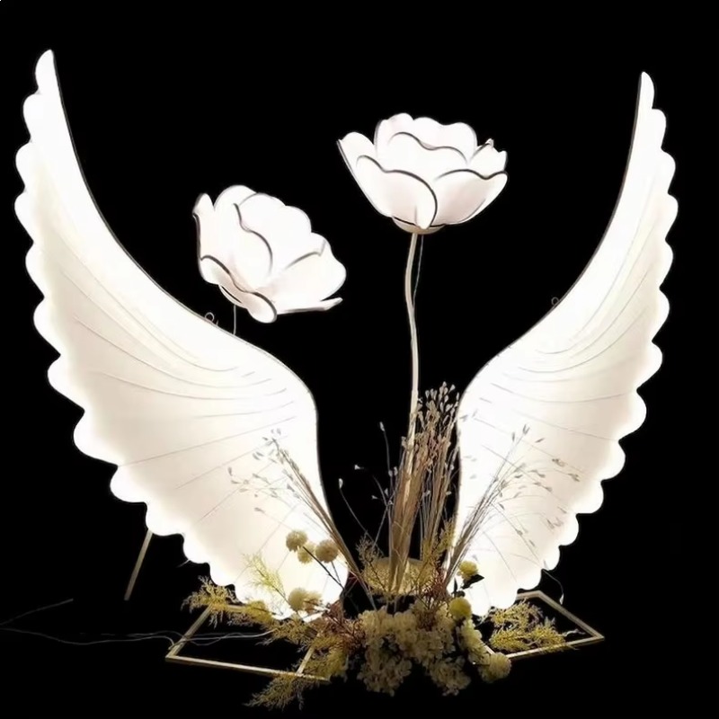 Glowing Angel Wings Light Prop - Event & Party Supply 评论和价格