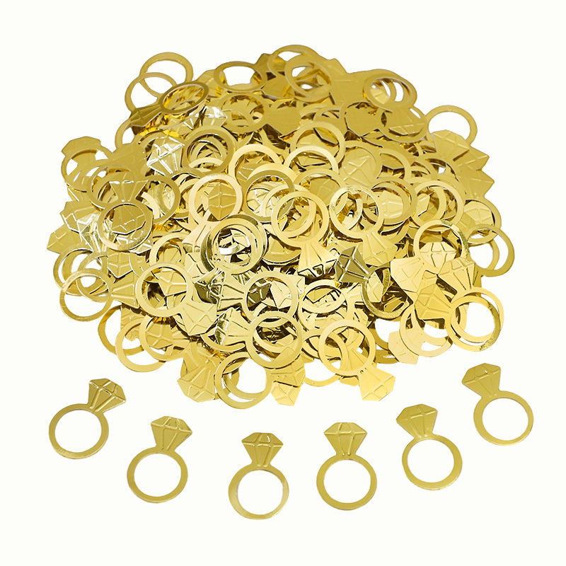 50Pcs/Bag Gold Diamond Ring Co - Papercraft Supply Confetti 评论和价格