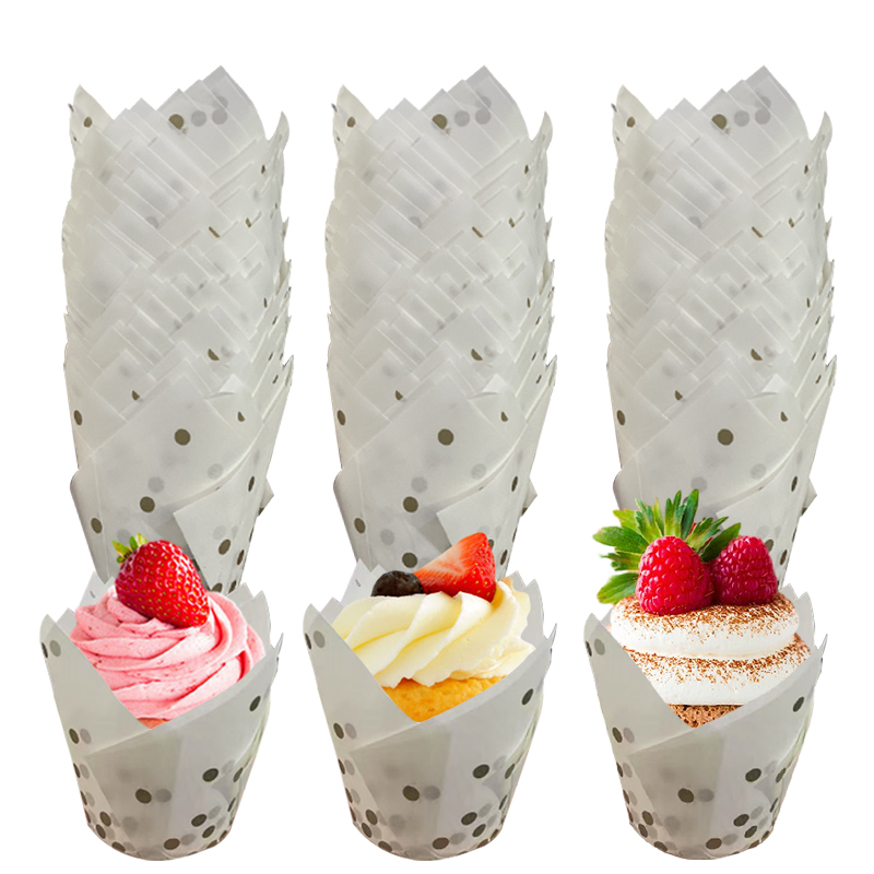 50Pcs/100Pcs Gold Dot Tulip Ca - Event Suppliers 评论和价格
