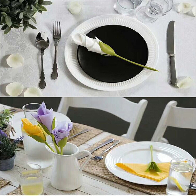 Paper‑folded rose napkin flowe - Napkin Folding Set 评论和价格